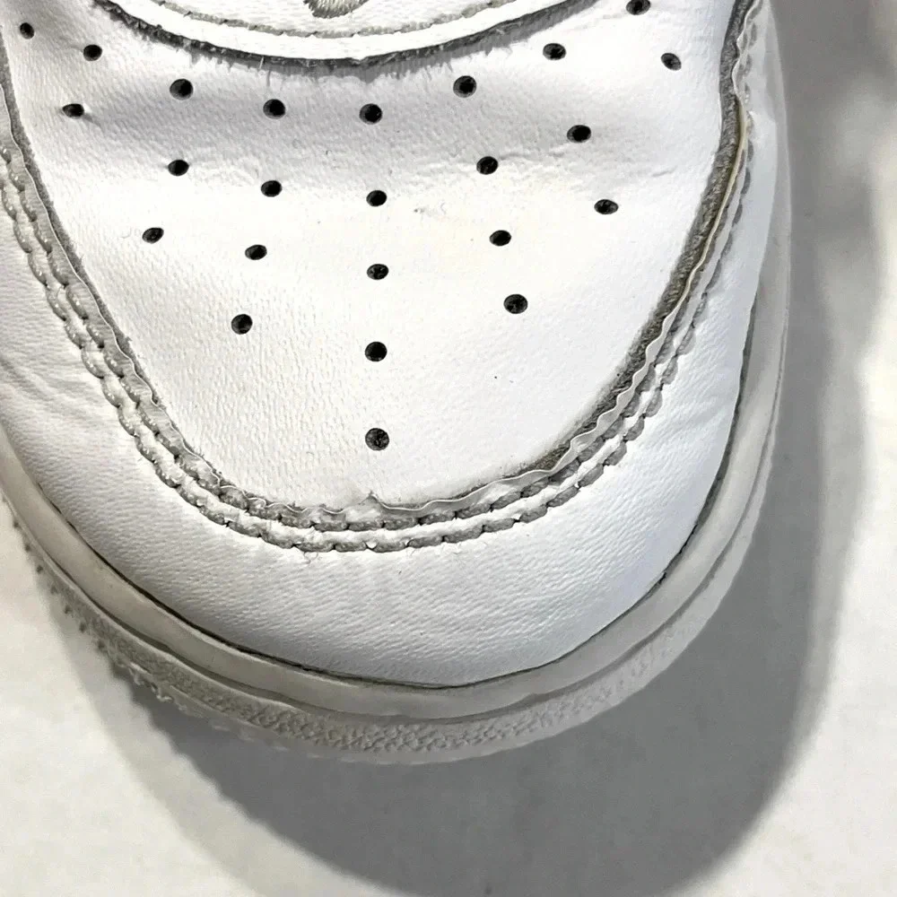 Nike Air Force 1 LE (PS) size 11C white preschool kid tennis shoes used - Picture 7 of 13